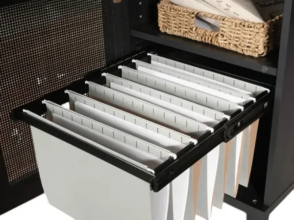 Sauder® Tiffin Line® Raven Oak® Double Pedestal Desk and Hutch