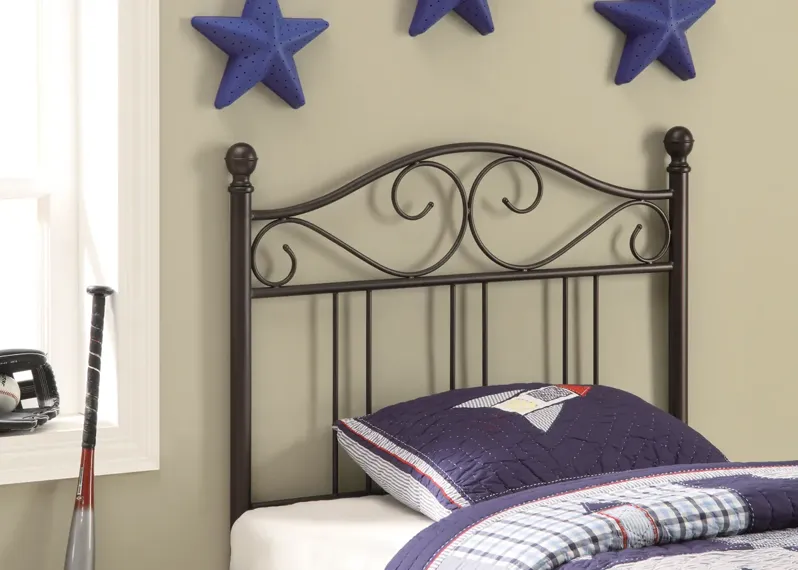 Coaster® Ellis Brown Youth Twin Metal Headboard