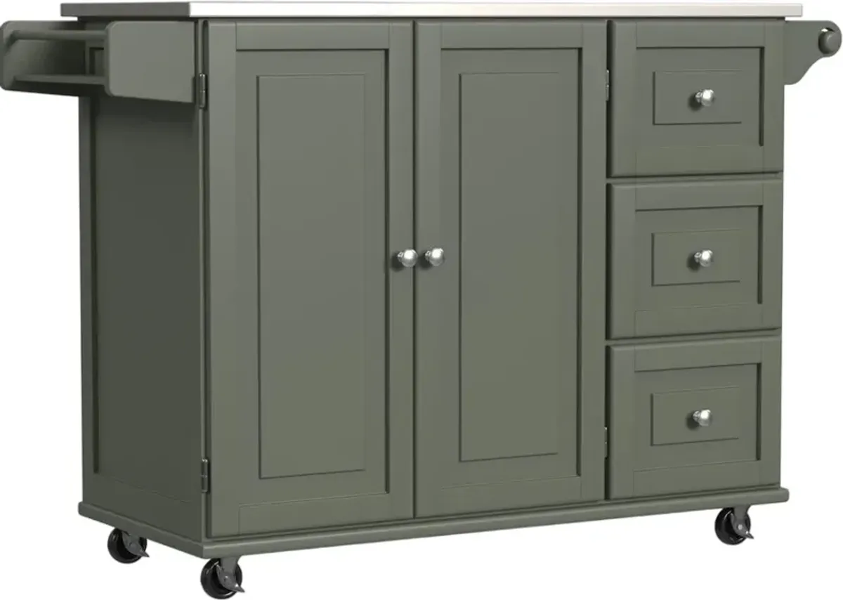 homestyles® Dolly Madison Green Kitchen Cart