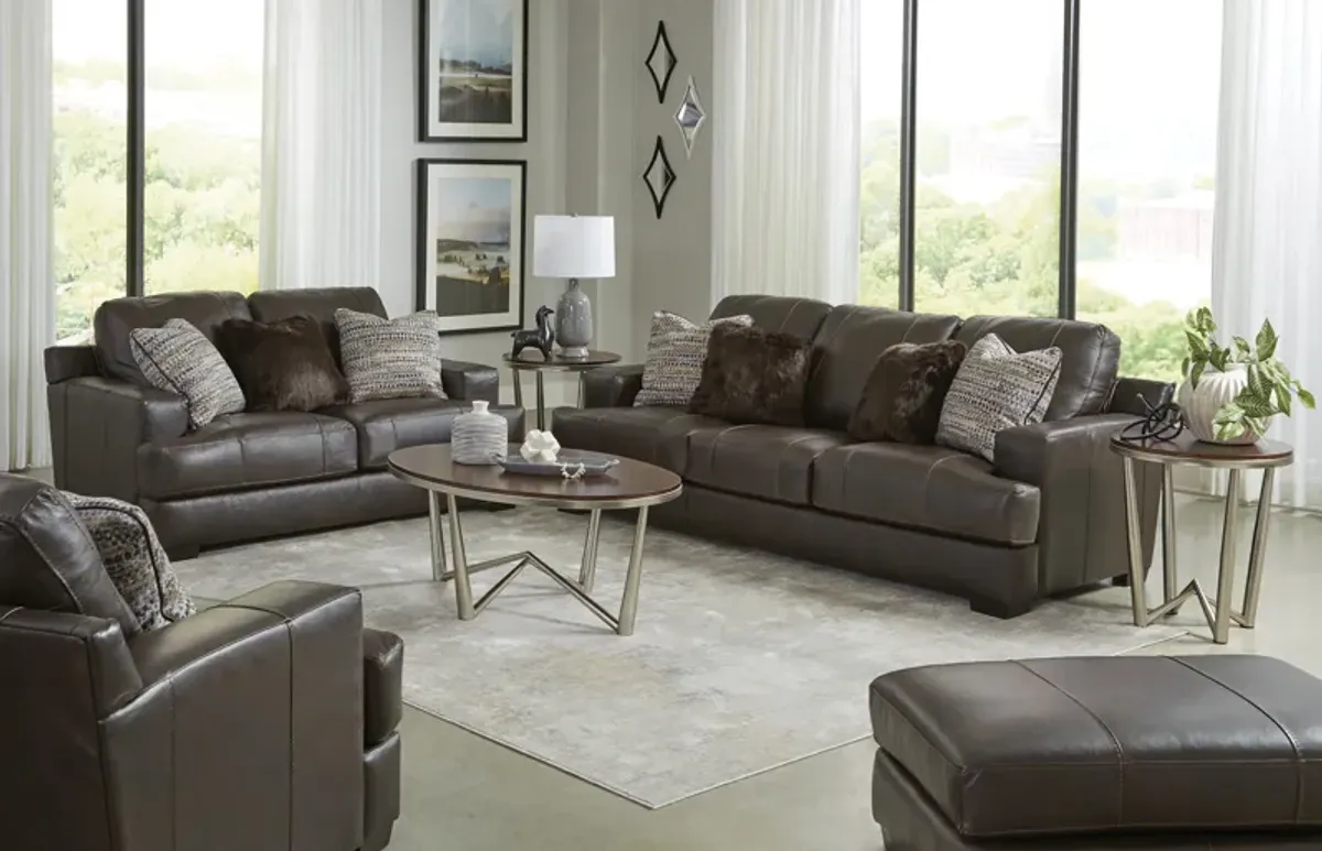 iAmerica Trento Leather Loveseat