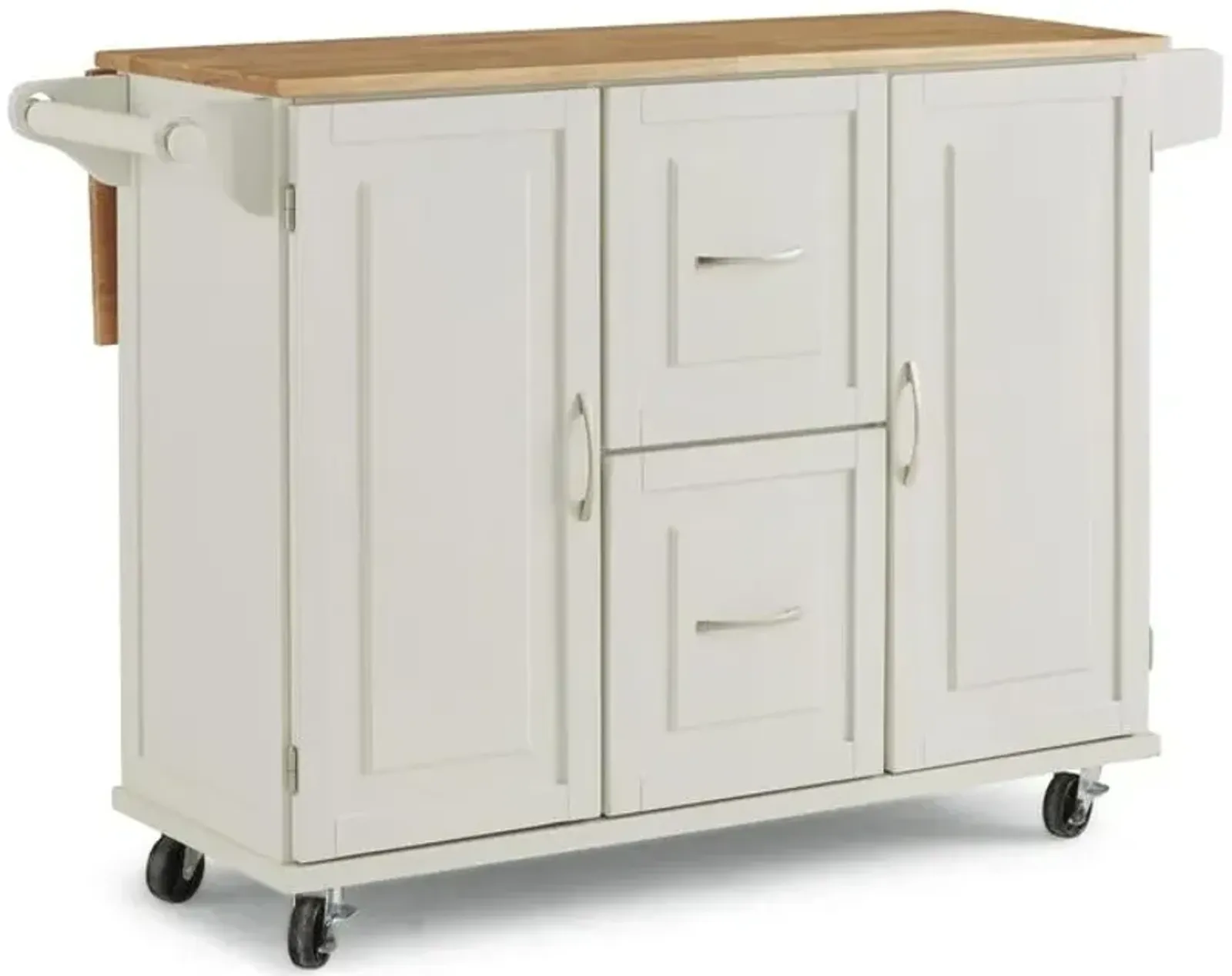 homestyles® Dolly Madison Natural Maple/White Kitchen Cart