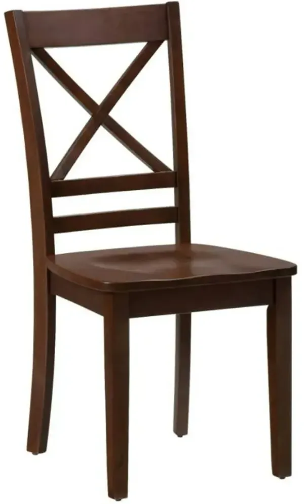 Jofran Inc. Simplicity Caramel X Back Side Chair