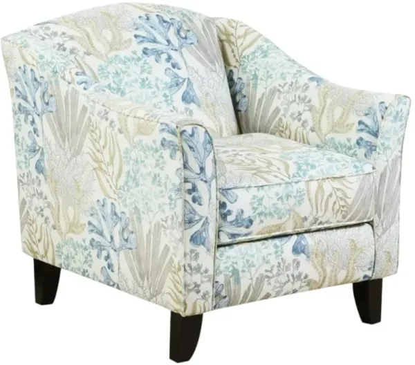 Fusion Furniture TNT Hemp Layton Aquarius Blue/Gray/White Accent Chair