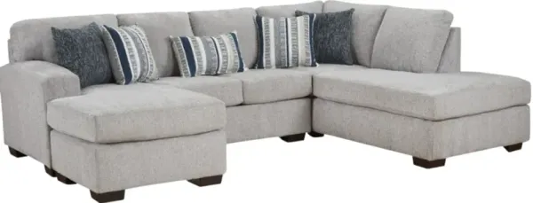 Affordable Furniture Bita 2-Piece Platinum Sectional