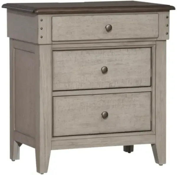 Liberty Furniture Ivy Hollow Dusty Taupe/Weathered Linen Nightstand