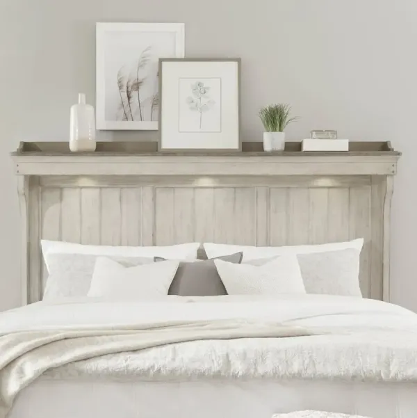 Liberty Furniture Ivy Hollow 4-Piece White King Mantle Storage Bedroom Set