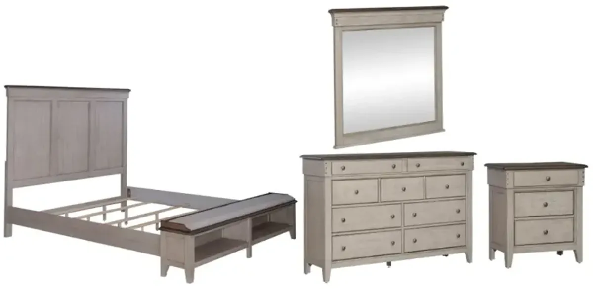 Liberty Furniture Ivy Hollow 4-Piece Dusty Taupe King Storage Bedroom Set