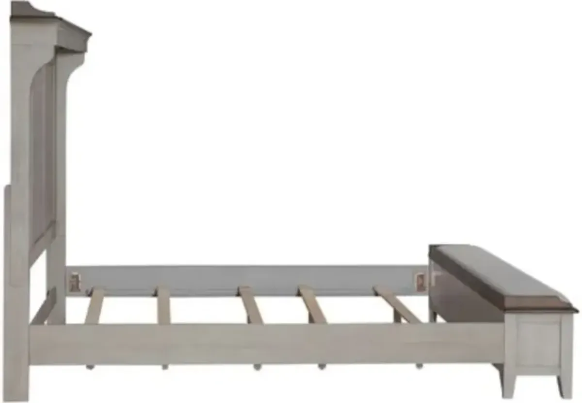 Liberty Furniture Ivy Hollow Dusty Taupe/Weathered Linen Queen Panel Bed