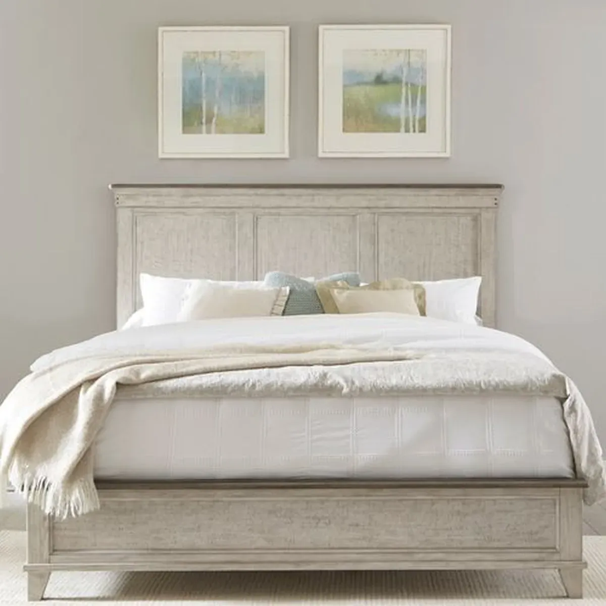 Liberty Furniture Ivy Hollow Weathered Linen/Dusty Taupe Queen Panel Bed