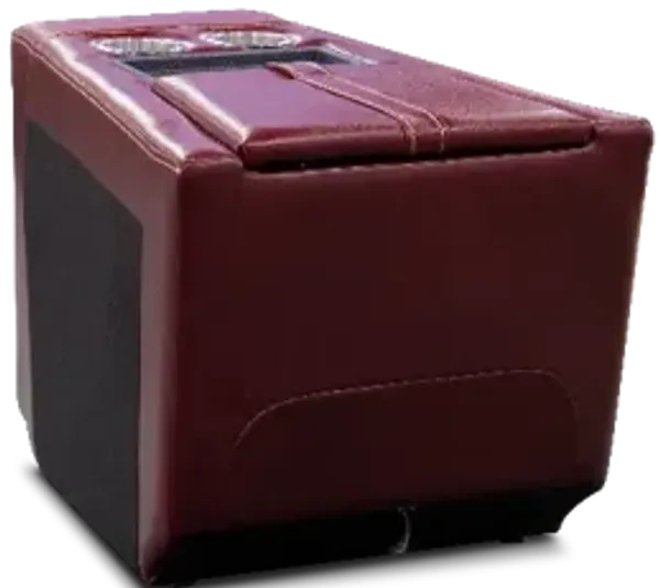 iPowr Red Leather Media Console