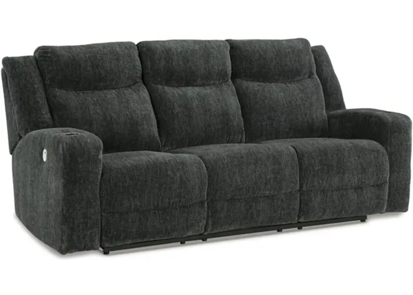 Signature Design by Ashley® Martinglenn Ebony Power Reclining Sofa with Drop Down Table