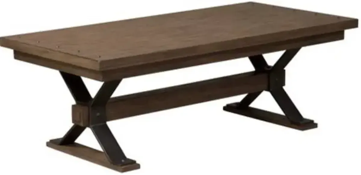 Liberty Sonoma Road Weather Beaten Bark Rectangular Cocktail Table