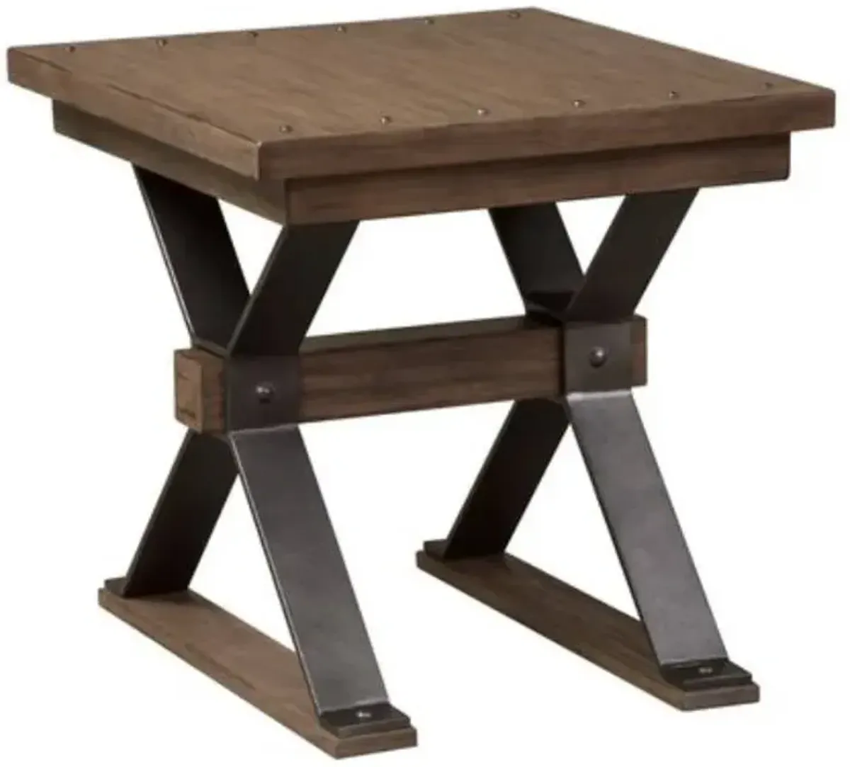 Liberty Furniture Sonoma Road Weather Beaten Bark End Table