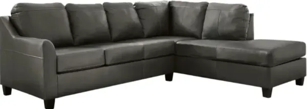 Signature Design by Ashley® Valderno 2-Piece Fog Right-Arm Facing Sectional and Chaise