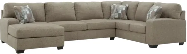 Benchcraft® Newellen 3-Piece Hemp L-Shape Sectional and Chaise