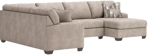 Benchcraft® Newellen 3-Piece Hemp U-Shaped Sectional with Chaise