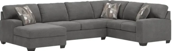 Signature Design by Ashley® Seyler Lane 3-Piece Graystone Sleeper Sectional and Chaise