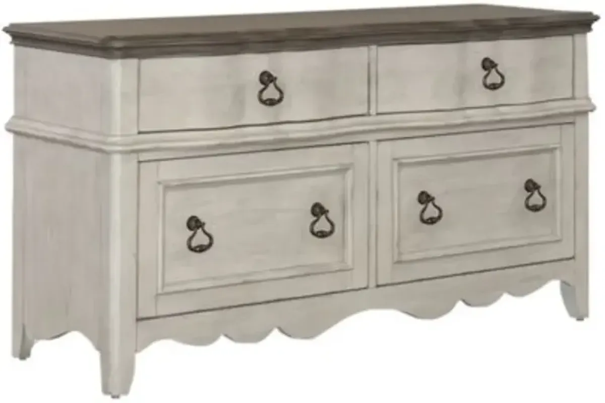 Liberty Furniture Chesapeake Taupe/Wirebrushed Antique White Credenza