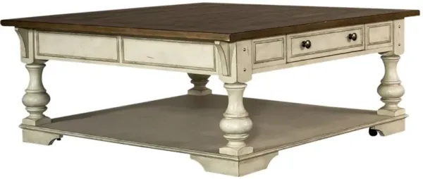 Liberty Furniture Morgan Creek Antique White/Tobacco Cocktail Table
