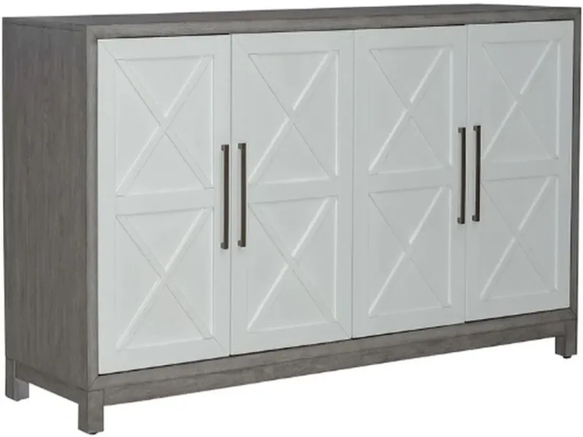 Liberty Furniture Palmetto Heights Two-Tone Shell White/Driftwood Accent Buffet