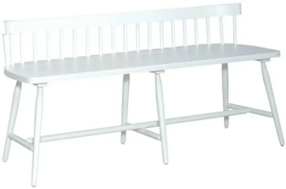 Liberty Furniture Palmetto Heights Two-Tone Shell White Bed Bench
