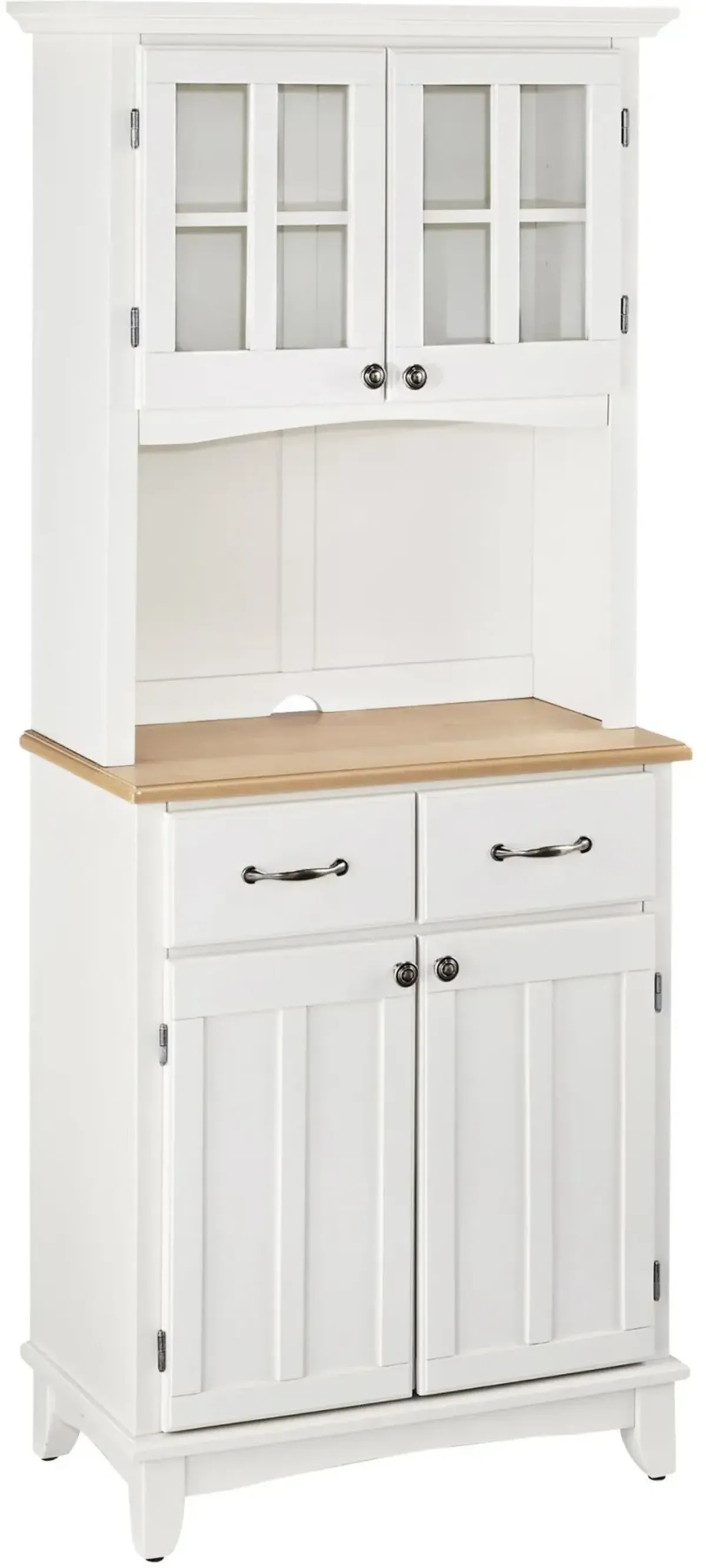 homestyles® Buffet of Buffets Natural Wood/White Server with Hutch