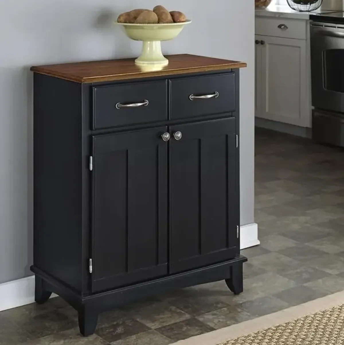 homestyles® Buffet Of Buffets Black/Cottage Oak Server