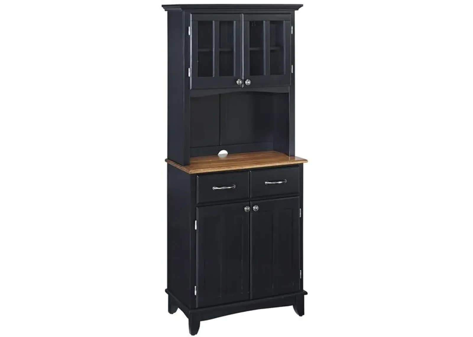 homestyles® Buffet Of Buffets Black/Cottage Oak Server with Hutch