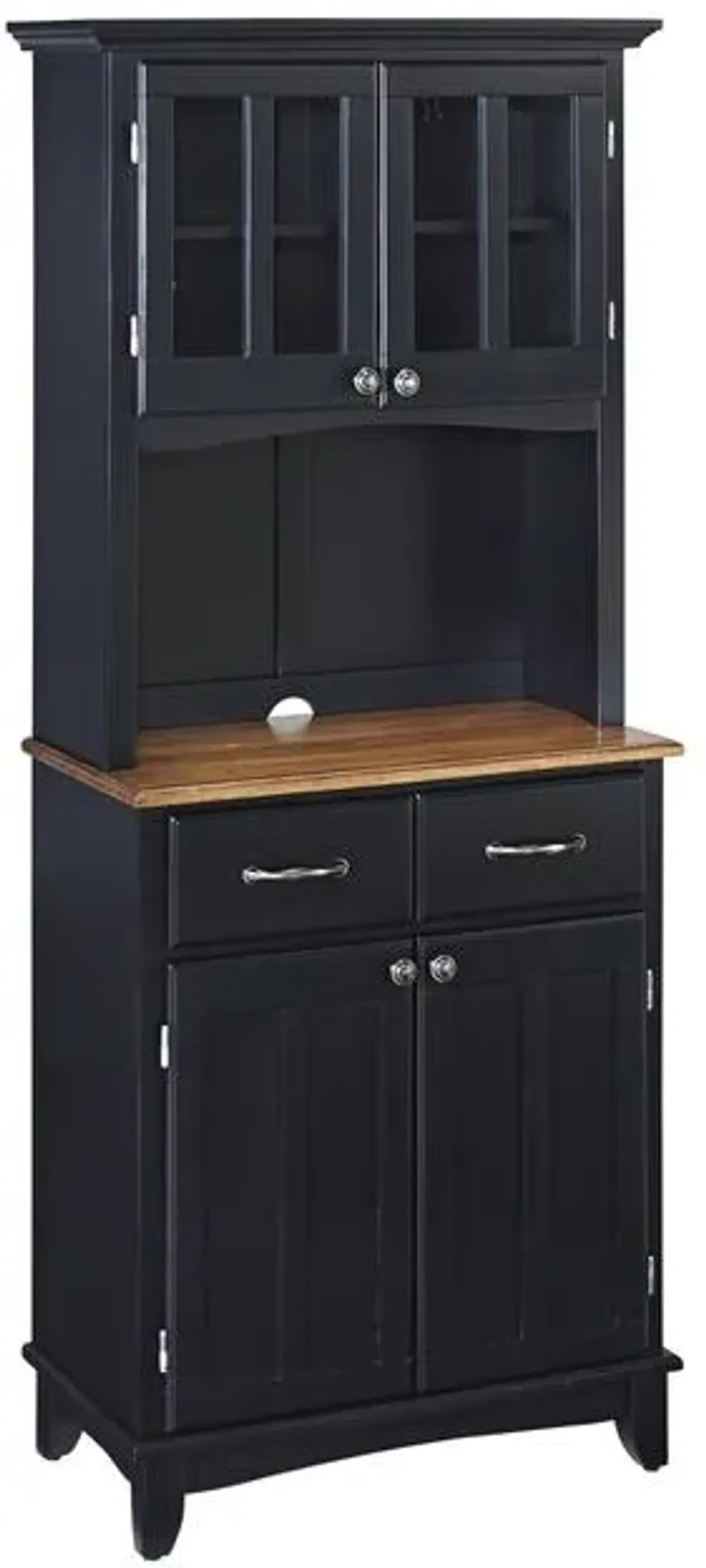 homestyles® Buffet Of Buffets Black/Cottage Oak Server with Hutch