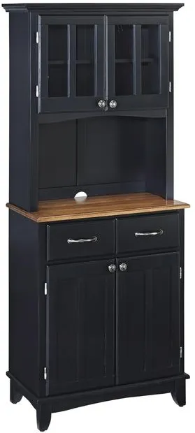 homestyles® Buffet Of Buffets Black/Cottage Oak Server with Hutch
