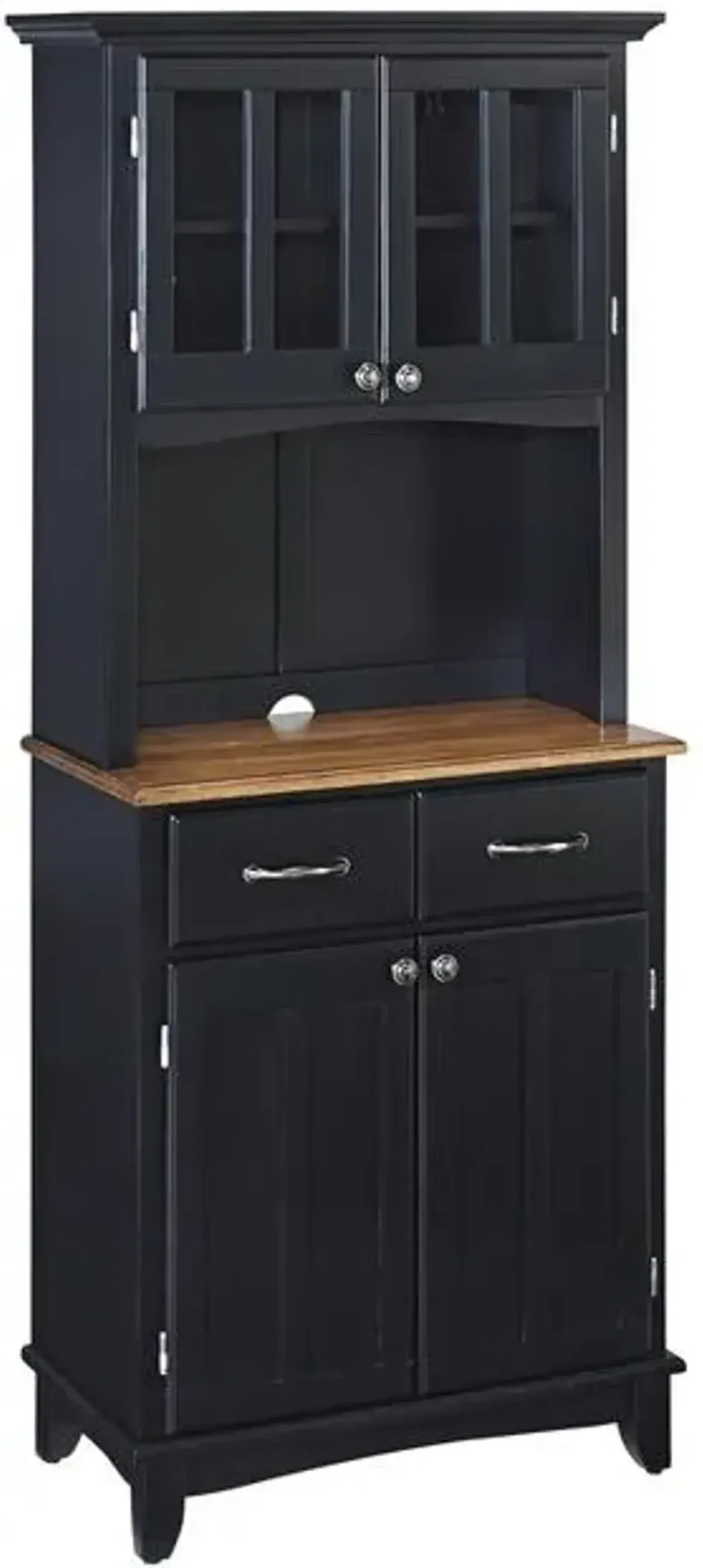 homestyles® Buffet Of Buffets Black/Cottage Oak Server with Hutch