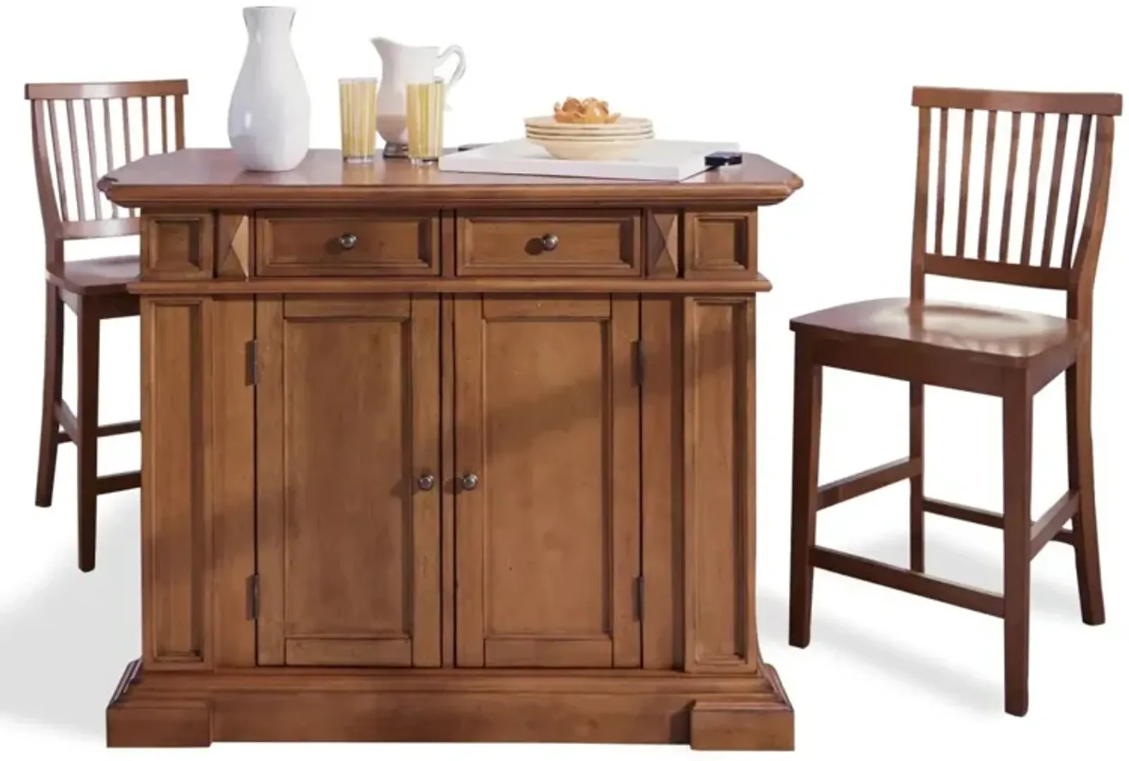 homestyles® Americana 3-Piece Brown Kitchen Island Set