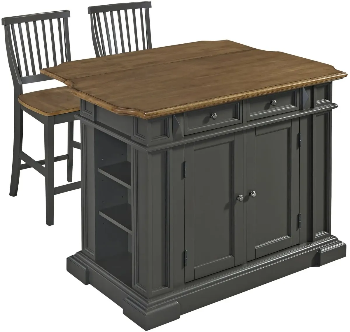 homestyles® Americana 3-Piece Gray Kitchen Island Set