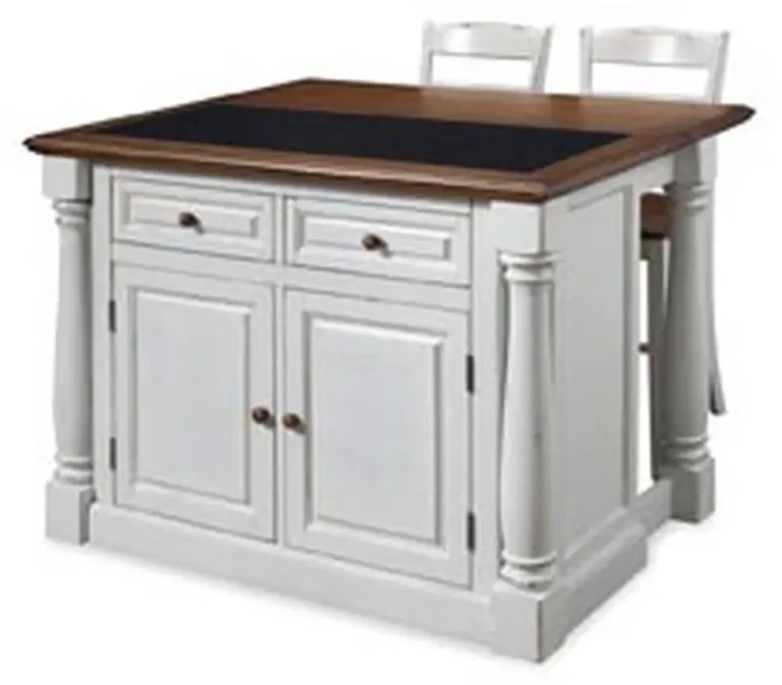 homestyles® Monarch 3-Piece Off-White Kitchen Island Set