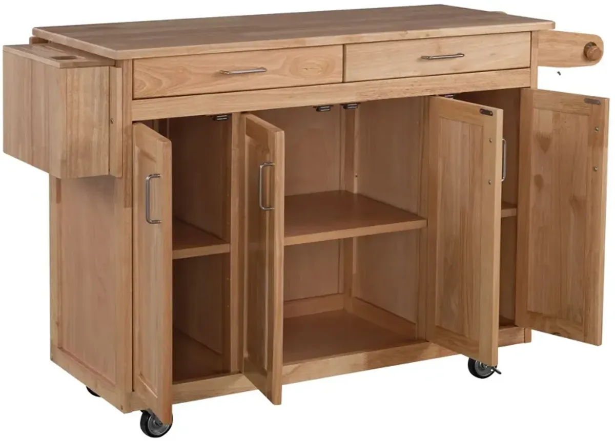 homestyles® General Line Brown Kitchen Cart