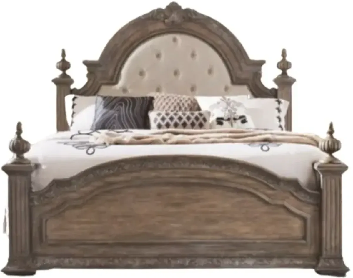 Liberty Furniture Carlisle Court Chestnut Upholstered King Poster Bed