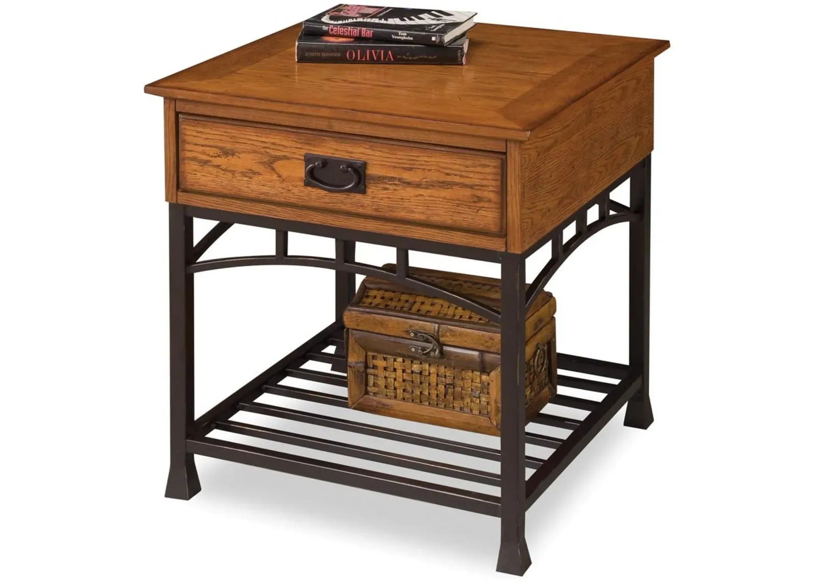 homestyles® Modern Craftsman Brown End Table