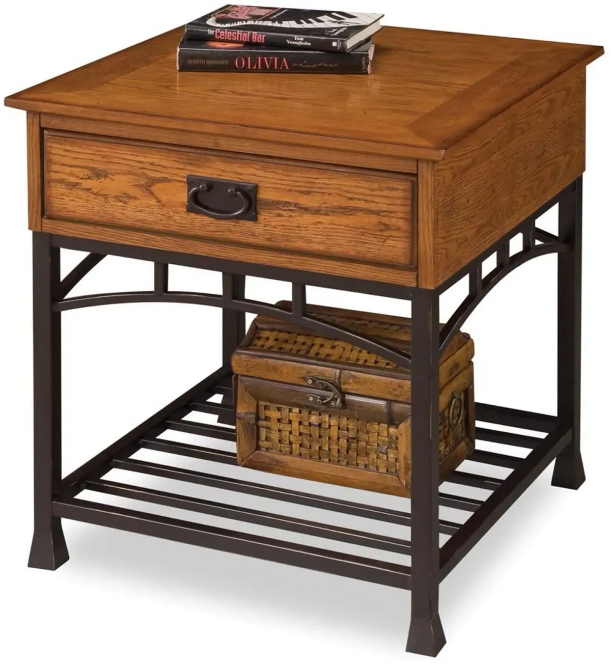 homestyles® Modern Craftsman Brown End Table