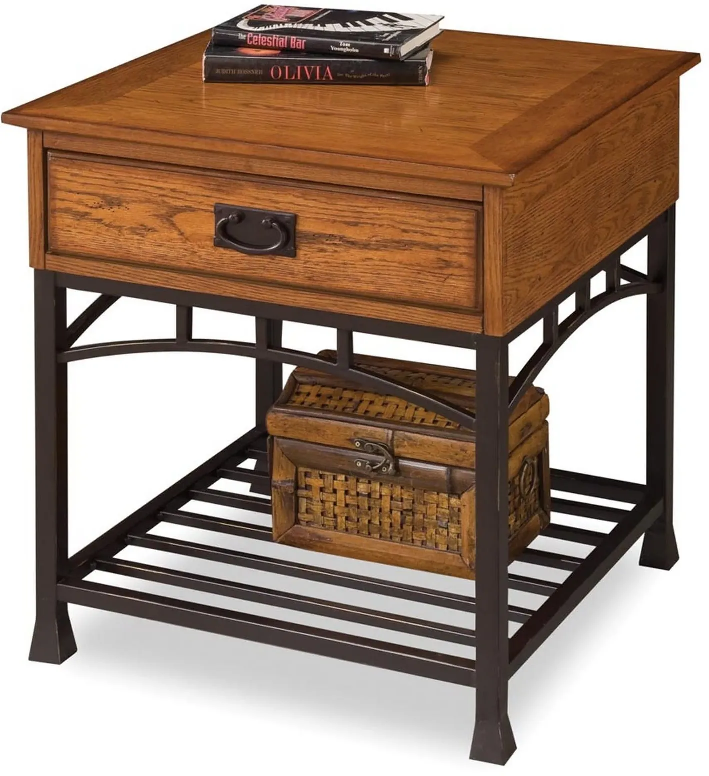 homestyles® Modern Craftsman Brown End Table