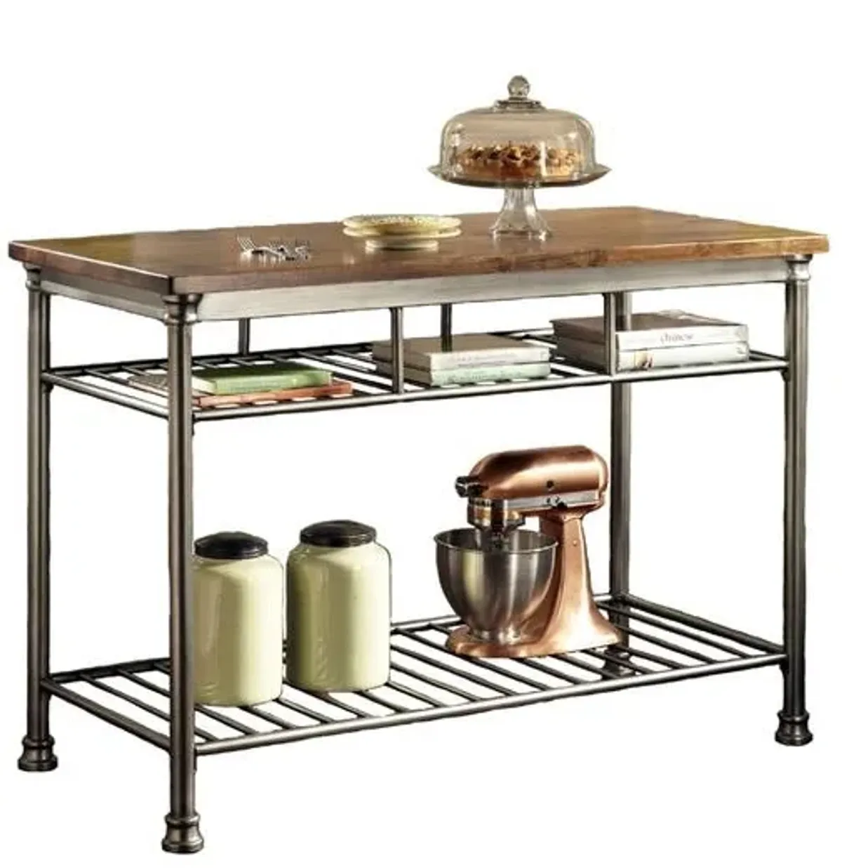 homestyles® Orleans Dark Gray/Vintage Caramel Kitchen Island