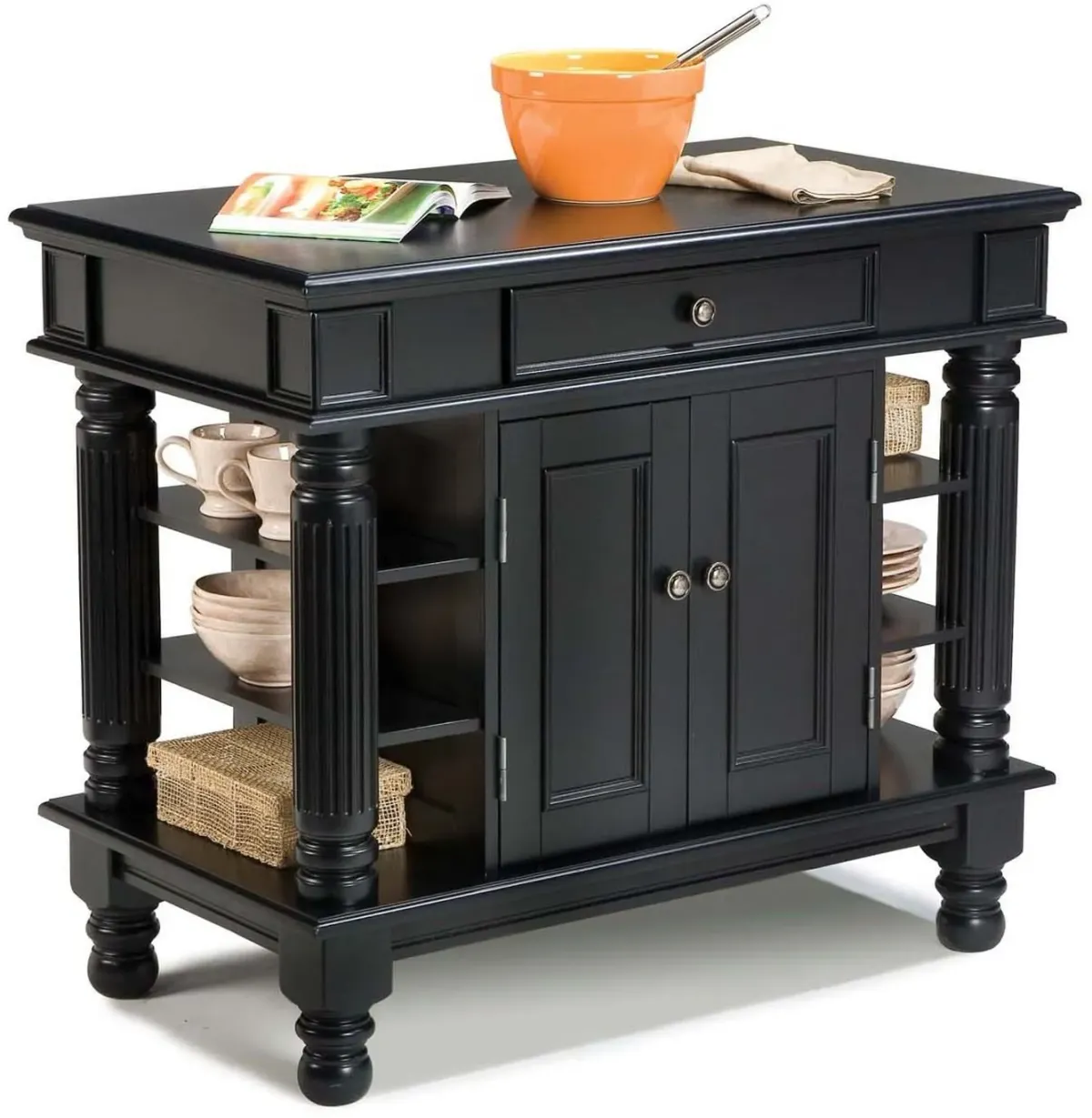 homestyles® Americana Black Kitchen Island