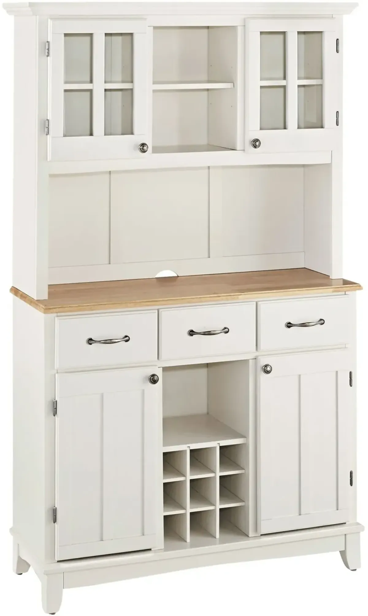 homestyles® Buffet of Buffets White/Natural Server with Hutch