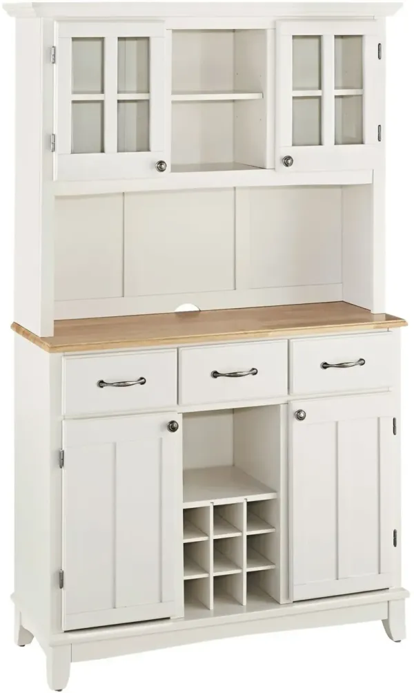 homestyles® Buffet of Buffets White/Natural Server with Hutch
