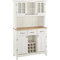 homestyles® Buffet of Buffets White/Natural Server with Hutch