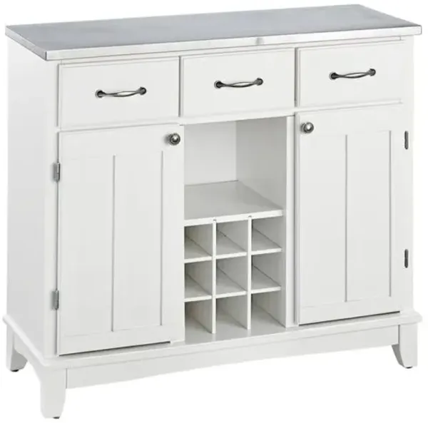homestyles® Buffet Of Buffets Stainless Steel/White Server