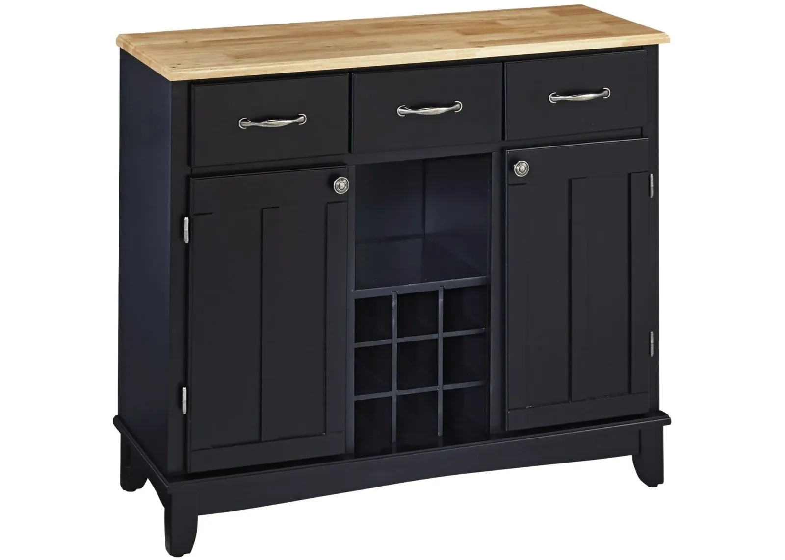 homestyles® Buffet Of Buffets Black/Natural Wood Server