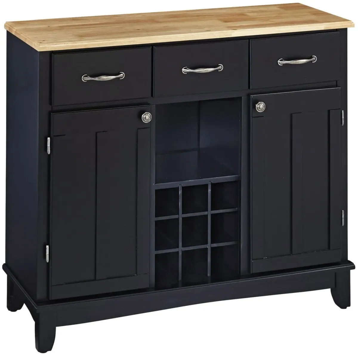 homestyles® Buffet Of Buffets Black/Natural Wood Server