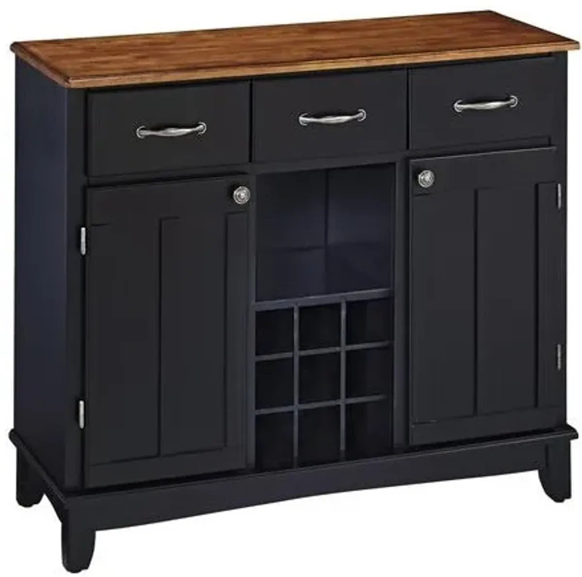 homestyles® Buffet of Buffets Black/Cottage Oak Server