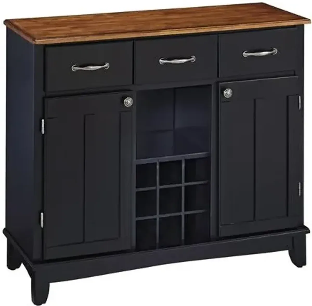 homestyles® Buffet of Buffets Black/Cottage Oak Server