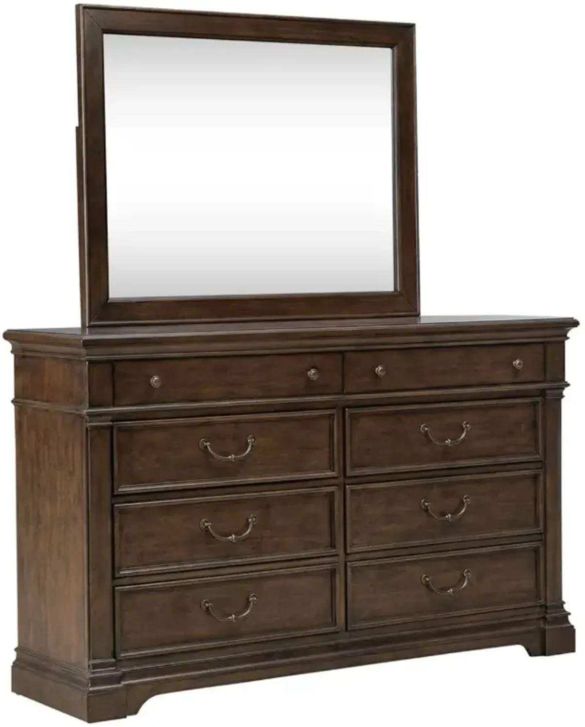 Liberty Furniture Arden Road Satin Cherry Dresser and Mirror